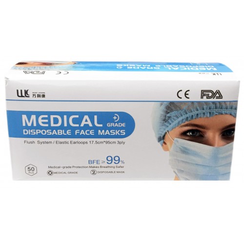 3-PLY Medical Disposable Face Masks 50 Units